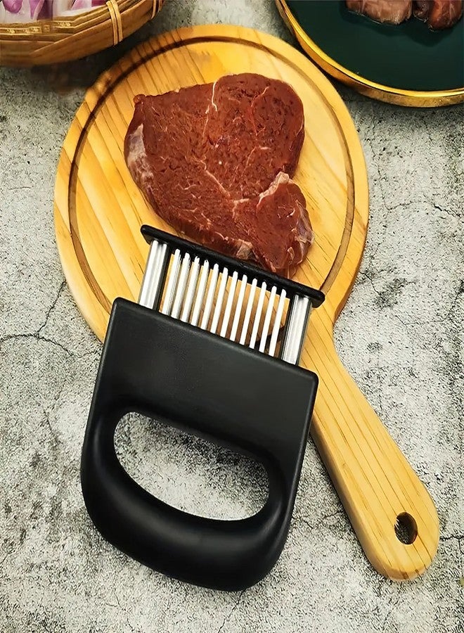 BRAINLE Stainless Steel Ultra Sharp Needle Blades Meat Tenderizer - Better Than Hammer & Pounder - BBQ Marinade Tool for Beef, Pork, Turkey, Fish - 48 Blades Meat Tenderizer Tool - Image 5